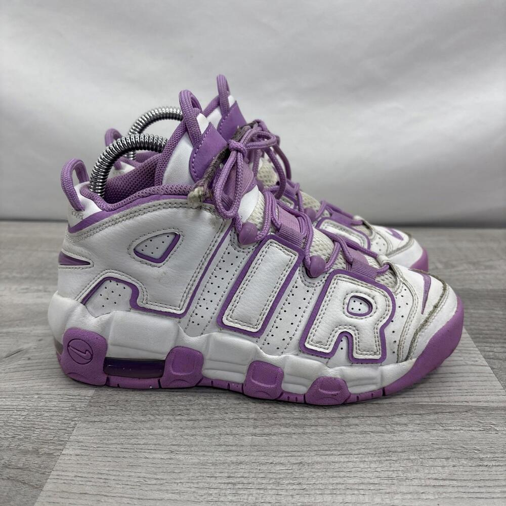 Nike Air More Uptempo Shoes Size 4.5 Y White Purple FN6976-100 Retro Sneaker - Picture 3 of 15